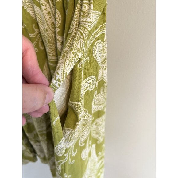 Daily Practice by Anthropologie Sz M Green Floral Paisley Mini‎ Dress Pockets - Picture 2 of 8